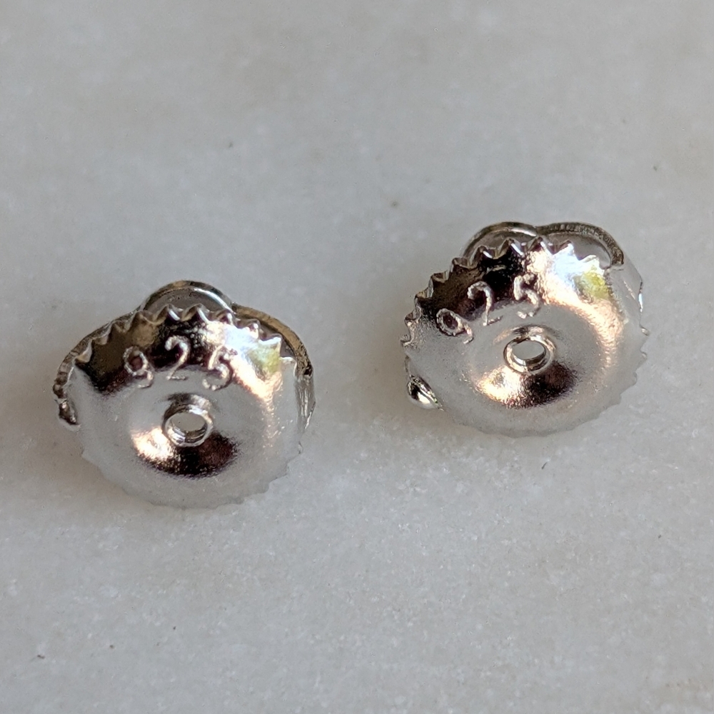 3ct Moissanite Flower Earrings In Sterling Silver 925 NWOT - Picture 7 of 11